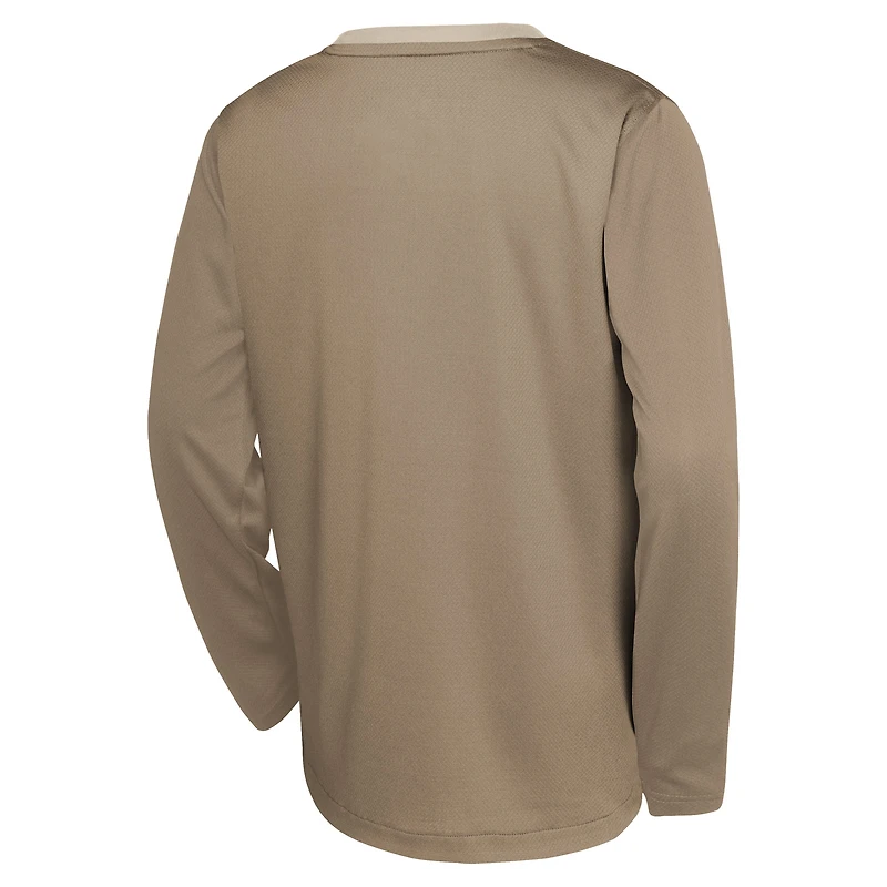 T-shirt de tir à manches longues Nike Tan Chicago Bulls 2024/25 City Edition pour jeunes