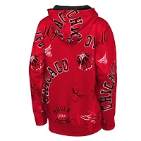 Sweat à capuche Youth Outerstuff Red Chicago Bulls avec motif de violation mouvement