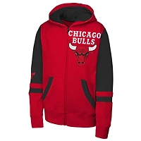 Sweat à capuche entièrement zippé Youth Outerstuff Red Chicago Bulls Straight to the League