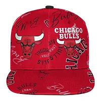 V110833 BULLS 000 NBA OST 25 Youth Street Hooper AOP Flat Brim Snapback HATYTHSNP #1