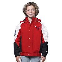 Veste à capuche entièrement zippée All Time Pro Jr. des Chicago Bulls pour jeunes, rouge/noir