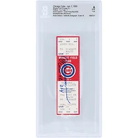 Billet authentifié par Beckett Fanatics Witnessed Auto 10 d'André Dawson, joueur des Cubs de Chicago, daté du 7 juin 1990, avec la mention « Career HR 334 ».