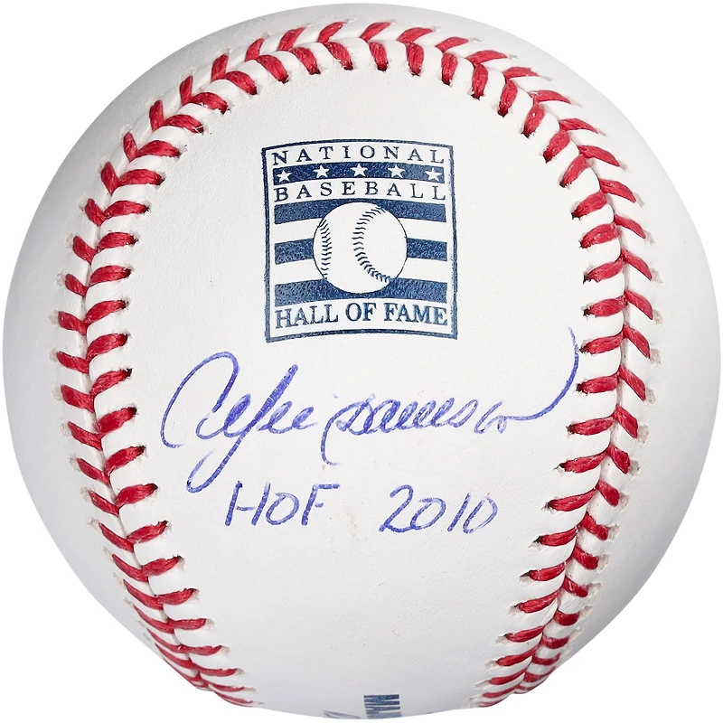 Balle de baseball autographiée par Andre Dawson des Cubs de Chicago, intronisée au Temple de la renommée avec l'inscription « HOF 2010 ».
