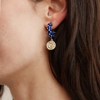 Boucles d'oreilles créoles en émail BaubleBar Chicago Cubs