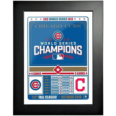 Chicago Cubs - Photo encadrée classique de l'automne 2016 12'' x 16''