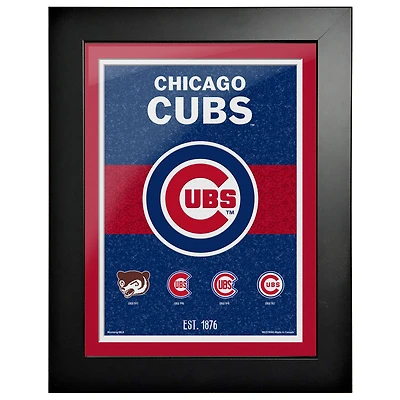 Chicago Cubs - 12'' x 16'' Heritage Tradition Framed Artwork