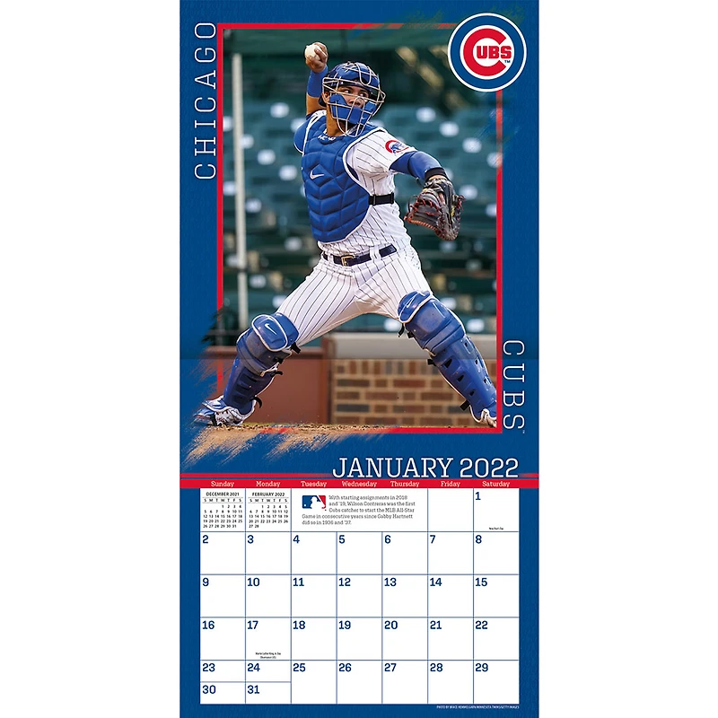 Calendrier mural Chicago Cubs 2022