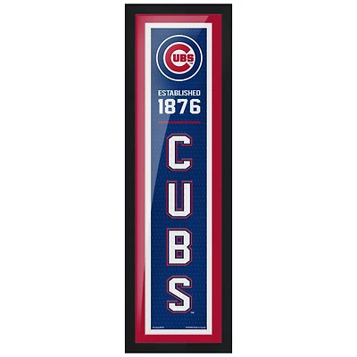 Chicago Cubs - Œuvre encadrée établie de 6 `` x 22 ''
