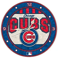 Horloge murale en verre Art Cubs de Chicago