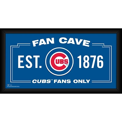 Chicago Cubs Framed 10" x 20" Fan Cave Collage