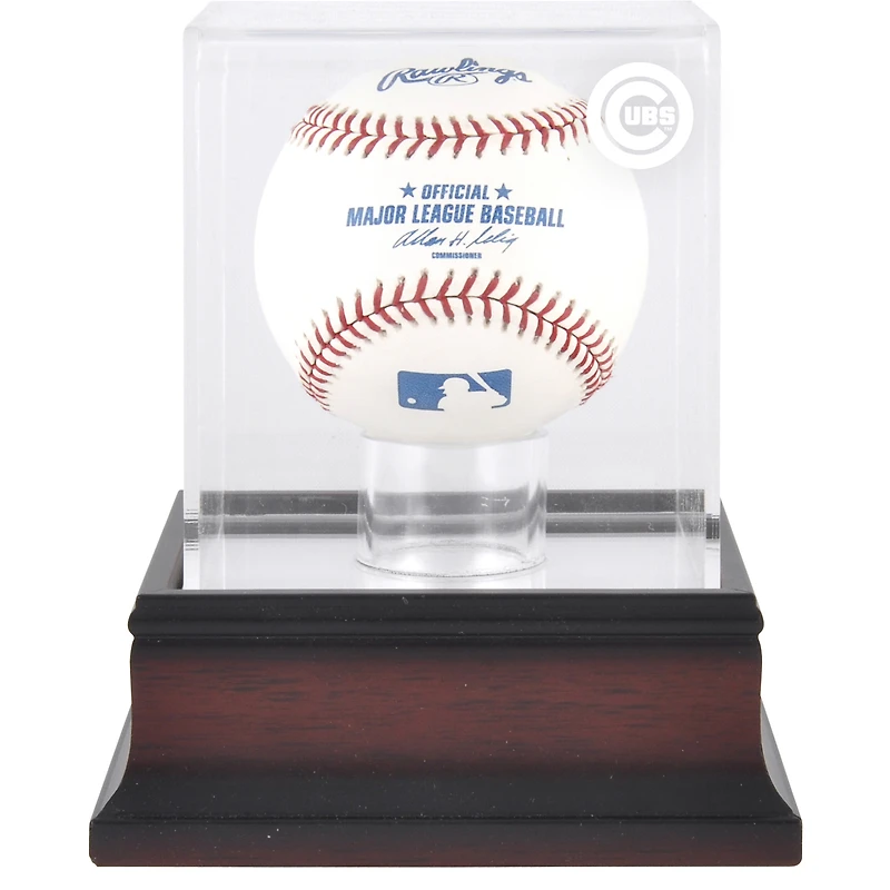 Vitrine en acajou avec logo de baseball des Cubs de Chicago