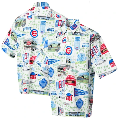 Chemise Boutonnée Reyn Spooner Scenic Cubs de Chicago - Blanc