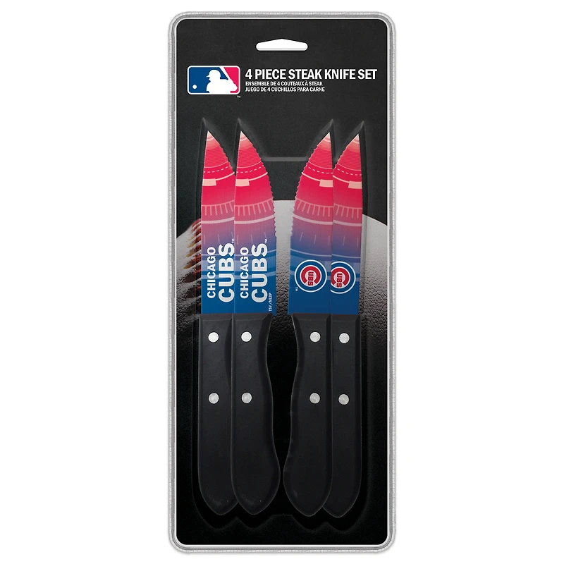 Chicago Cubs - Ensemble de couteaux à steak
