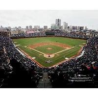 Photographie non signée de la vue générale l'intérieur du stade Wrigley Field des Chicago Cubs