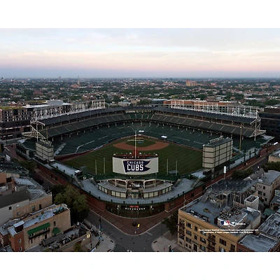 Photographie non signée de présentation du stade Wrigley Field des Chicago Cubs