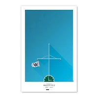 Chicago Cubs Wrigley Field 11'' x 17'' Minimalist Stadium Poster Art Print