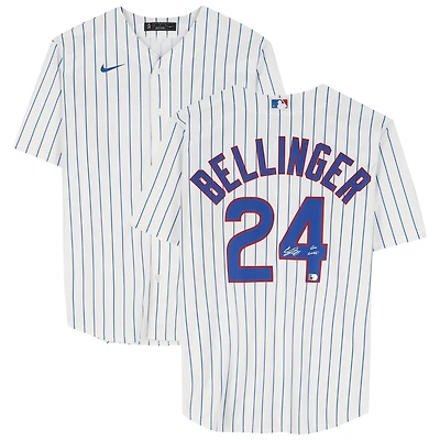 Cody Bellinger Chicago Cubs Autographed White Nike Replica Jersey with "Go Cubs!" inscription