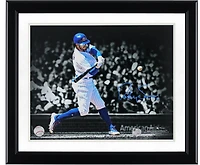 Dansby Swanson Chicago Cubs Autographed 11" x 14" White Jersey Hitting Photograph