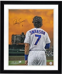 Dansby Swanson Chicago Cubs Autographed 16" x 20" Standing Under Sunset Photograph