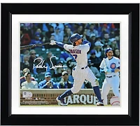 Dansby Swanson Chicago Cubs Autographed 8" x 10" White Jersey Swinging Photograph
