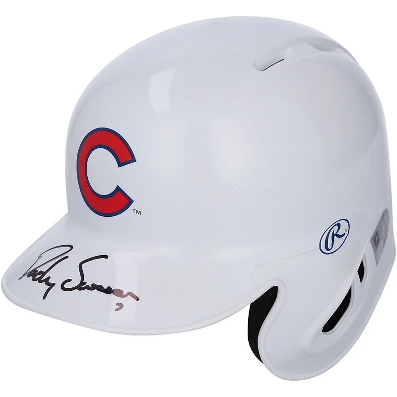 Dansby Swanson Chicago Cubs Autographed Alternate Chrome Rawlings Mini Batting Helmet - Fanatics Exclusive