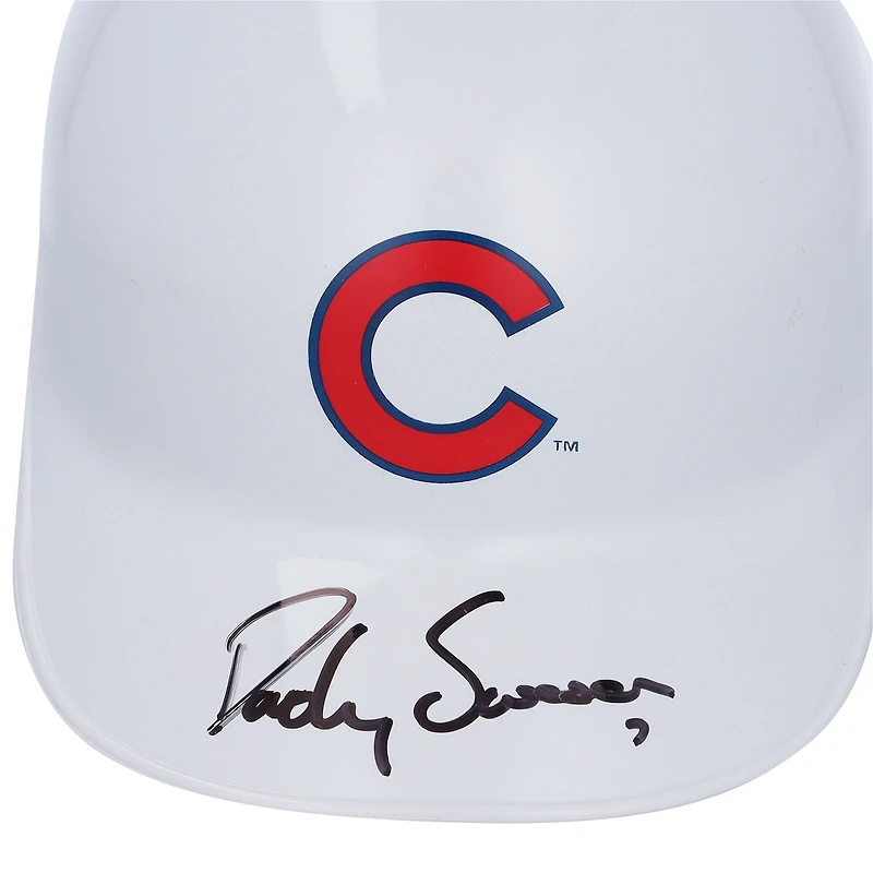 Dansby Swanson Chicago Cubs Autographed Alternate Chrome Rawlings Mini Batting Helmet - Fanatics Exclusive