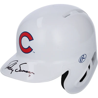 Dansby Swanson Chicago Cubs Autographed Alternate Chrome Rawlings Mini Batting Helmet - Fanatics Exclusive