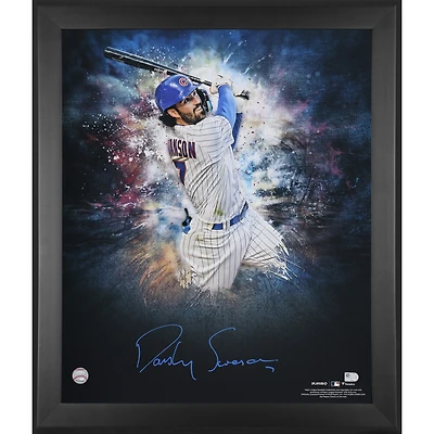 Dansby Swanson Chicago Cubs Autographed Framed 20" x 24" In Focus Photograph