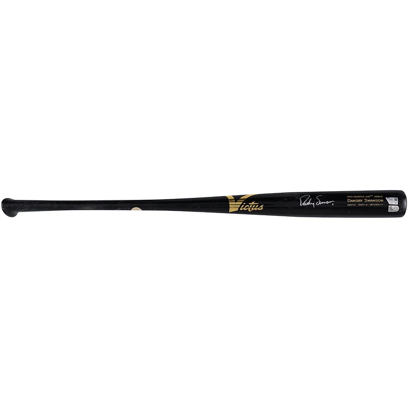 Dansby Swanson Chicago Cubs Autographed Game-Used Black Victus Bat from the 2023 MLB Season - RG13309614