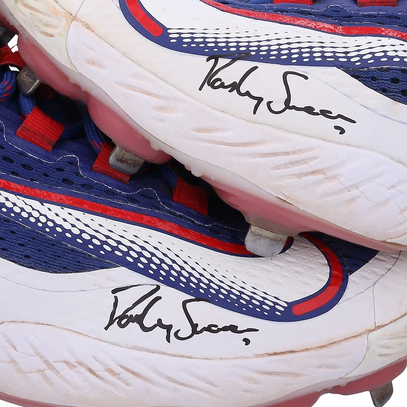 Dansby Swanson Chicago Cubs Autographed Game-Used Blue Nike Cleats from the 2023 MLB Season