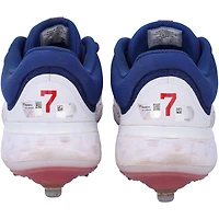 Dansby Swanson Chicago Cubs Autographed Game-Used Blue Nike Cleats from the 2023 MLB Season 