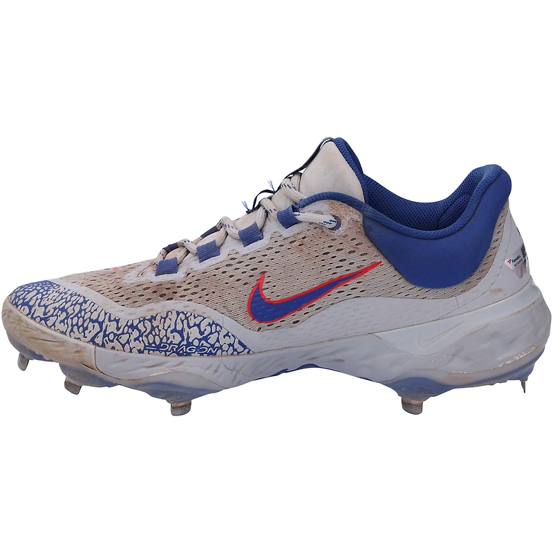 Dansby Swanson Chicago Cubs Autographed Game-Used Gray and Blue Nike Cleats from the 2023 MLB Season 