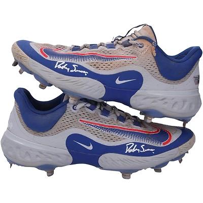 Dansby Swanson Chicago Cubs Autographed Game-Used Gray and Blue Nike Cleats from the 2023 MLB Season 