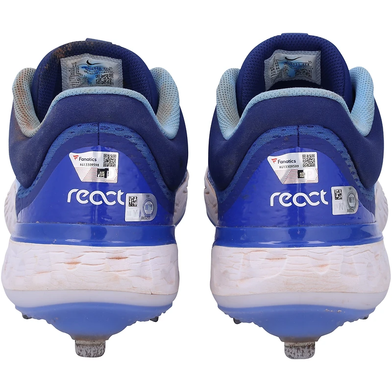 Dansby Swanson Chicago Cubs Autographed Game-Used Light Blue Nike Cleats from the 2023 MLB Season 