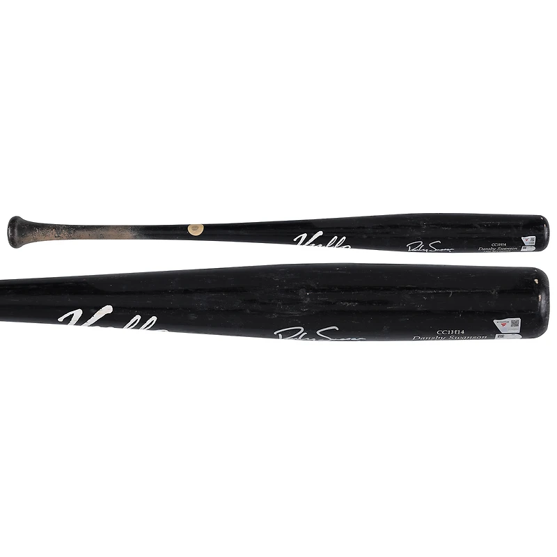 Dansby Swanson Chicago Cubs Autographed Player-Issued Black Vullo Bat from the 2025 MLB Season