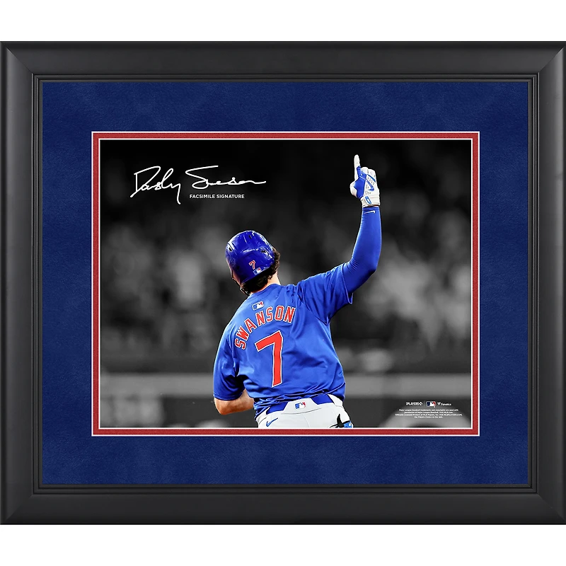 Photographie encadrée de Dansby Swanson, Chicago Cubs, 11" x 14"