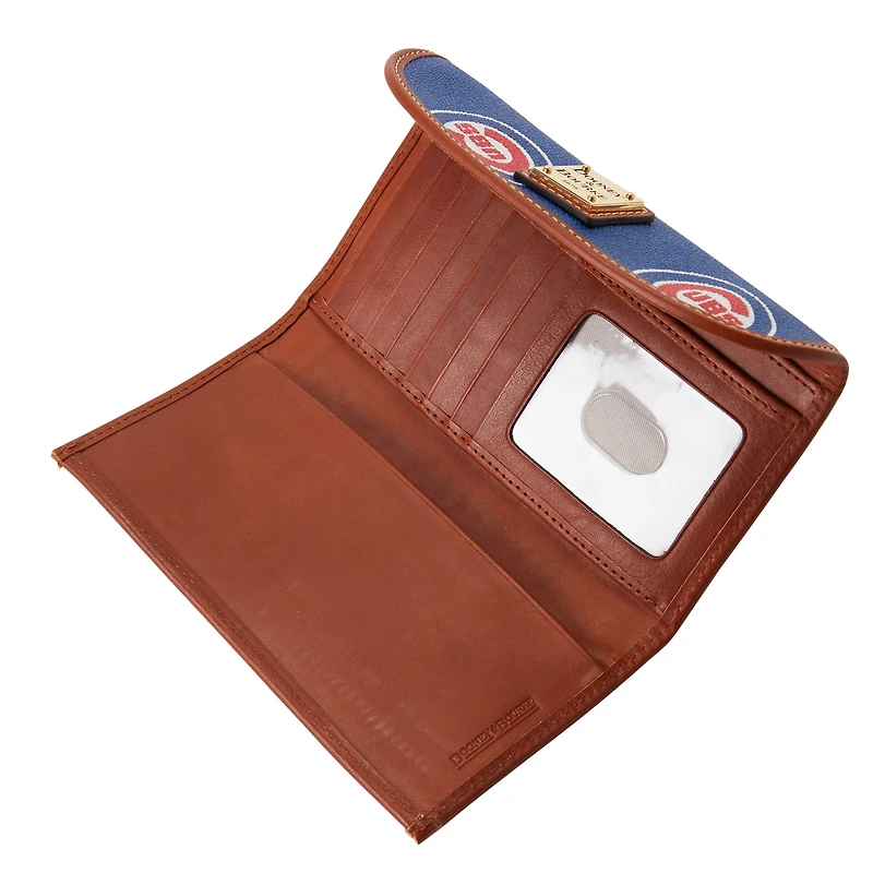 Dooney & Bourke Chicago Cubs Pochette continentale à monogramme sportif