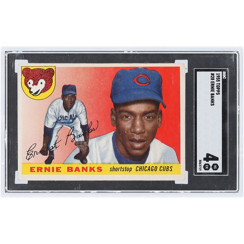 Ernie Banks Chicago Cubs 1955 Topps #28 SGC 4 cartes authentifiées