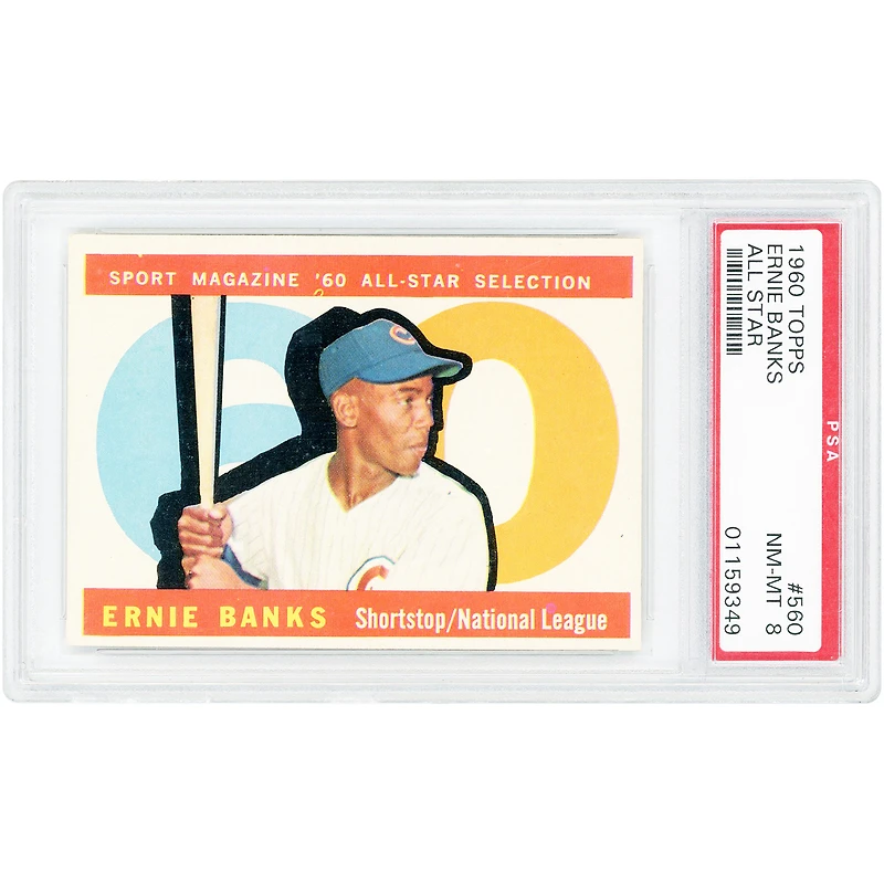 Ernie Banks Chicago Cubs 1960 Topps #560 PSA Authenticated 8 Card