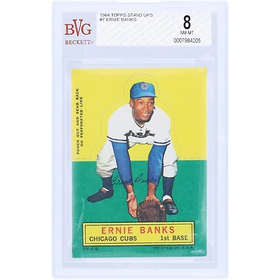 Ernie Banks Chicago Cubs 1964 Topps Stand Ups #7 BVG Carte 8 authentifiée