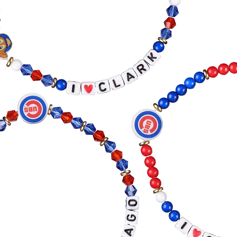 Lot de 3 bracelets d'amitié FOCO des Chicago Cubs