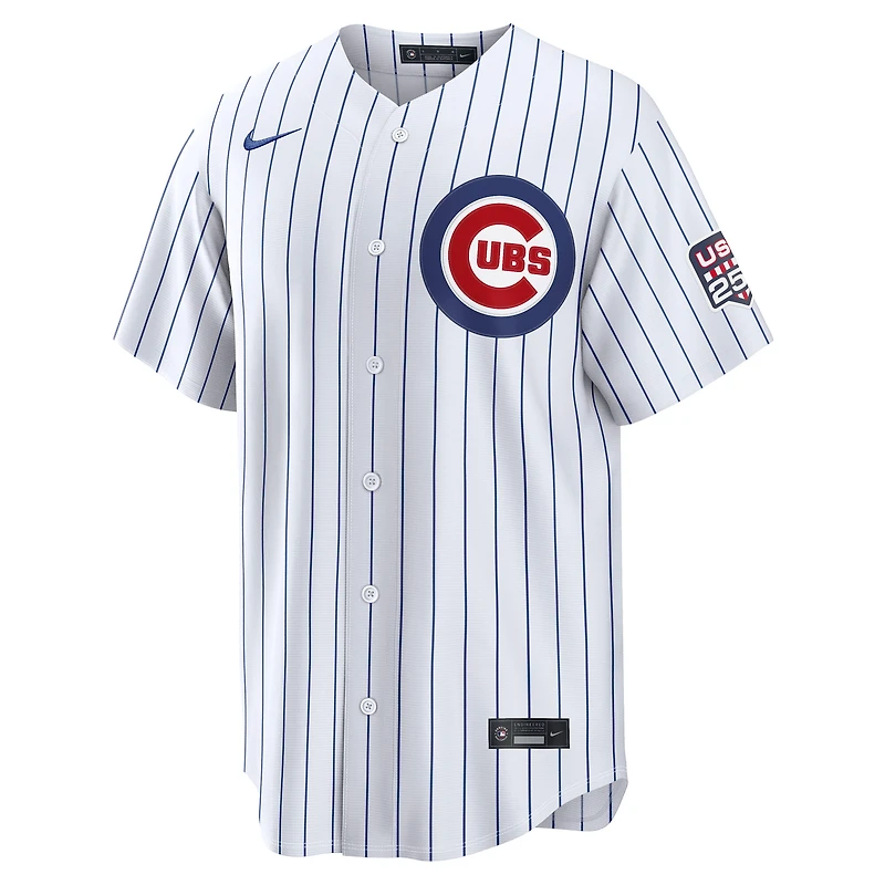 Fourth of July Men's Chicago Cubs Alex Bregman Nike White USA 250 Stadium Jersey