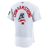 Maillot authentique Nike blanc USA 250 des Cubs de Chicago pour homme, Pete Crow-Armstrong, édition limitée 4 juillet