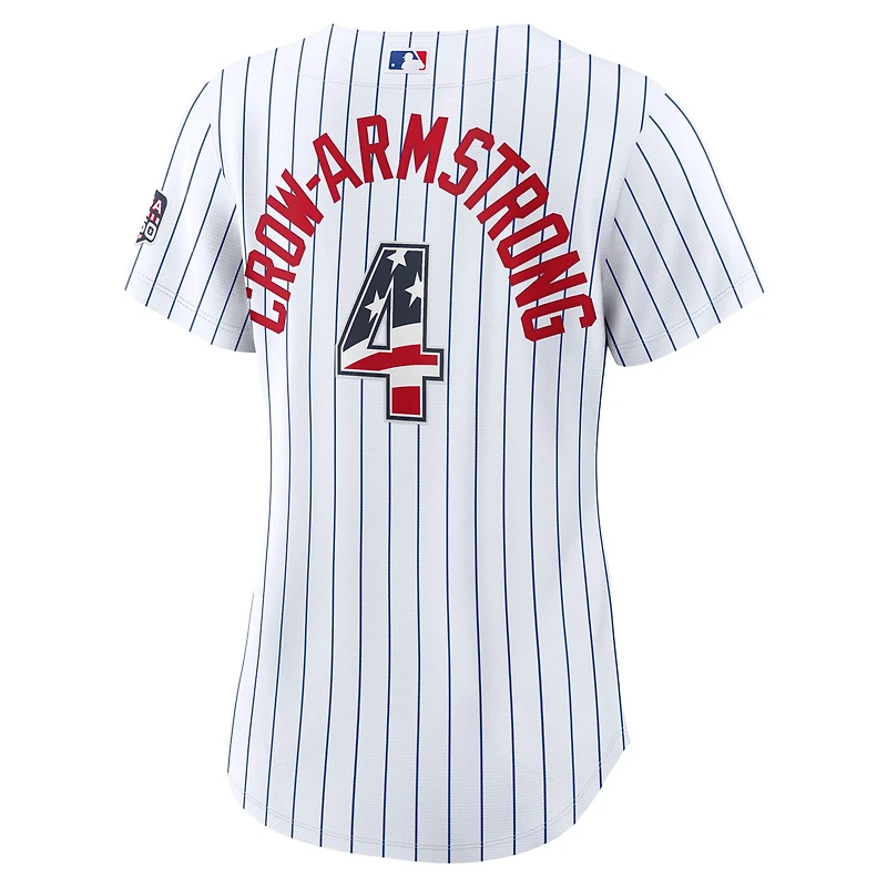 Fourth of July Women's Chicago Cubs Pete Crow-Armstrong Nike White USA 250 Stadium Jersey