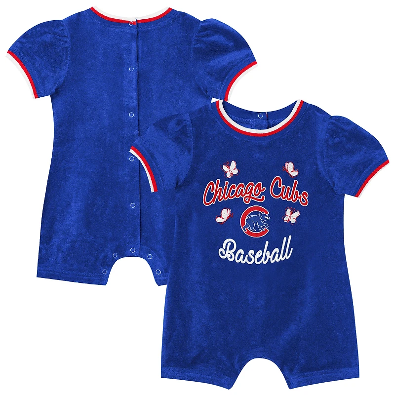 Combinaison à remontoir Outerstuff Royal Chicago Cubs pour bébé fille