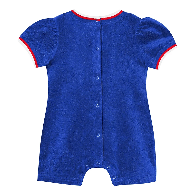 Combinaison à remontoir Outerstuff Royal Chicago Cubs pour bébé fille