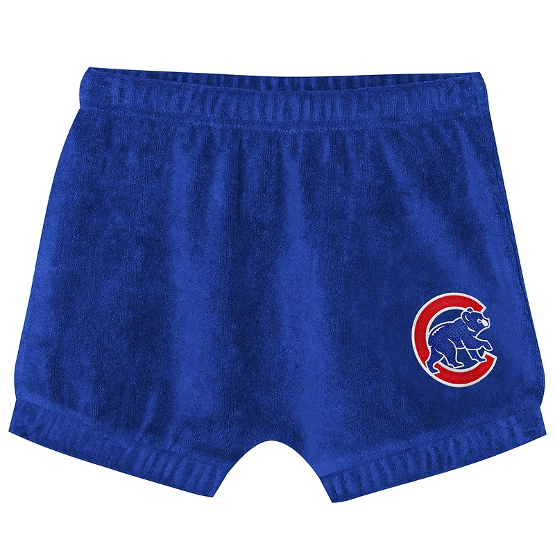Girls Preschool Outerstuff  Royal Chicago Cubs Fashion Top & Shorts Set