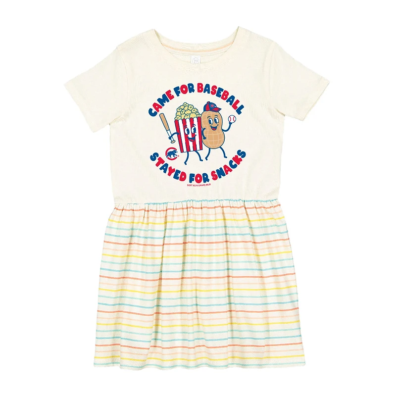 Robe de collation blanche Chicago Cubs pour petites filles, douce comme du raisin