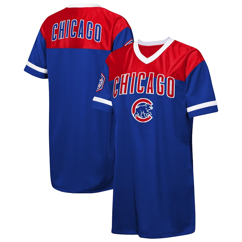 Robe t-shirt à col en V pour jeunes filles Outerstuff Royal Chicago Cubs Big League Cheer