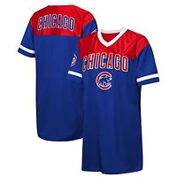 Robe t-shirt à col en V pour jeunes filles Outerstuff Royal Chicago Cubs Big League Cheer
